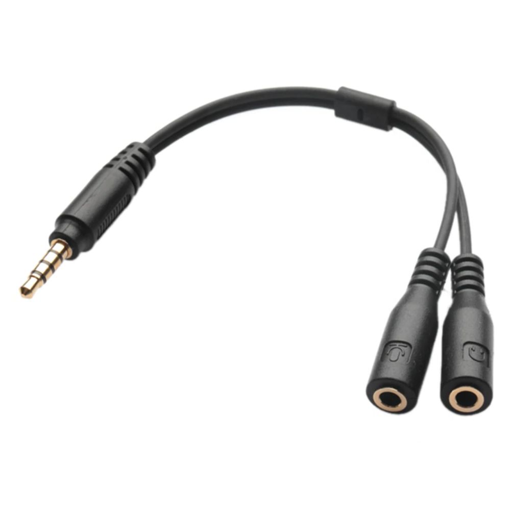 3.5Mm Trs To Trrs Adapter Audio Cable - كابل موزع سماعة الرأس ، ميكروفون