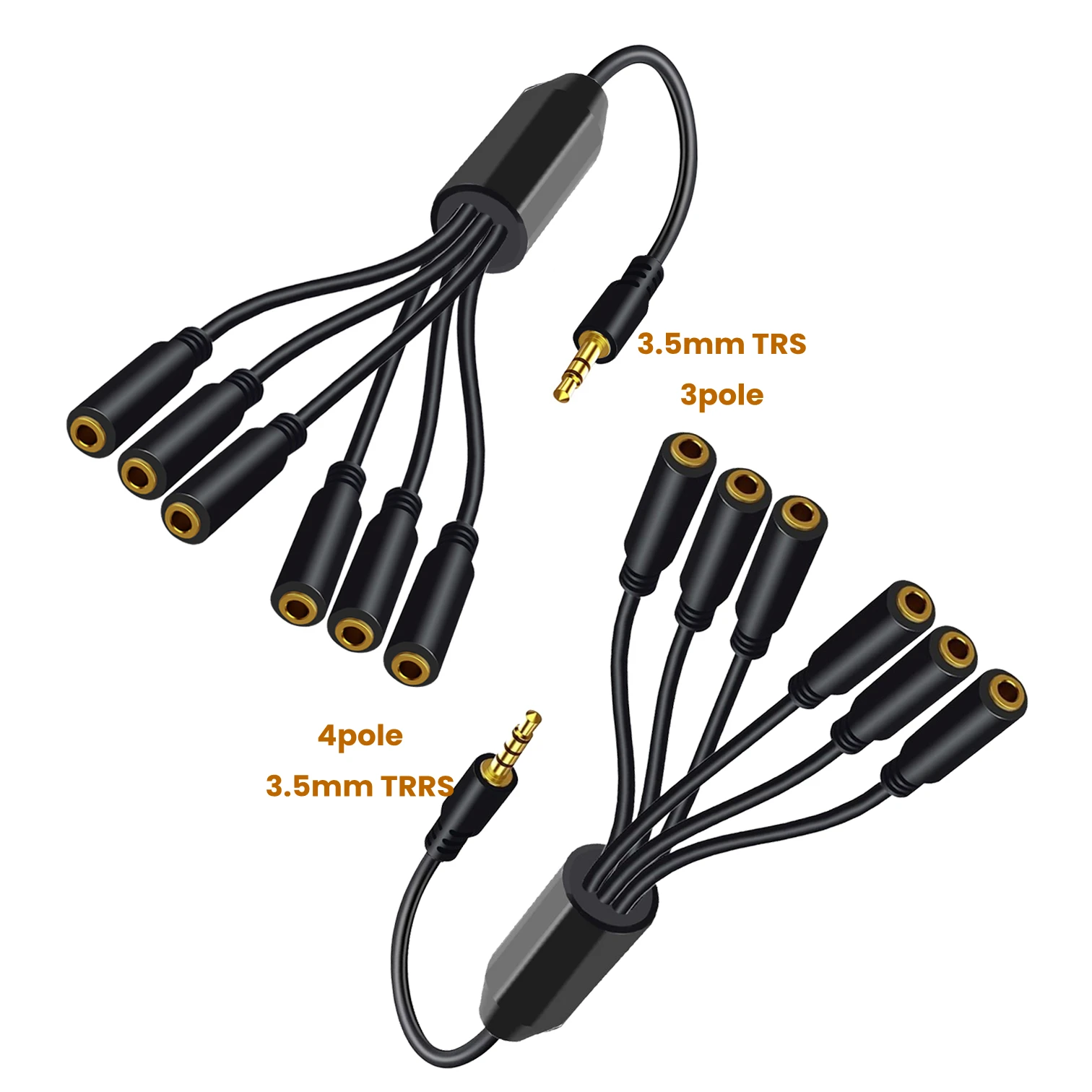 3.5Mm Trs To Trrs Adapter Audio Cable - مقسم سماعات رأس 3.5 ملم، كابل