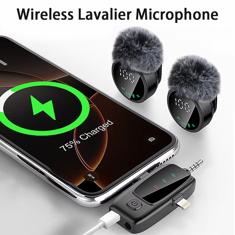 Magnetic Lavalier Microphone Clip On - ميكروفون لافالييه لاسلكي صغير قابل للتثبيت