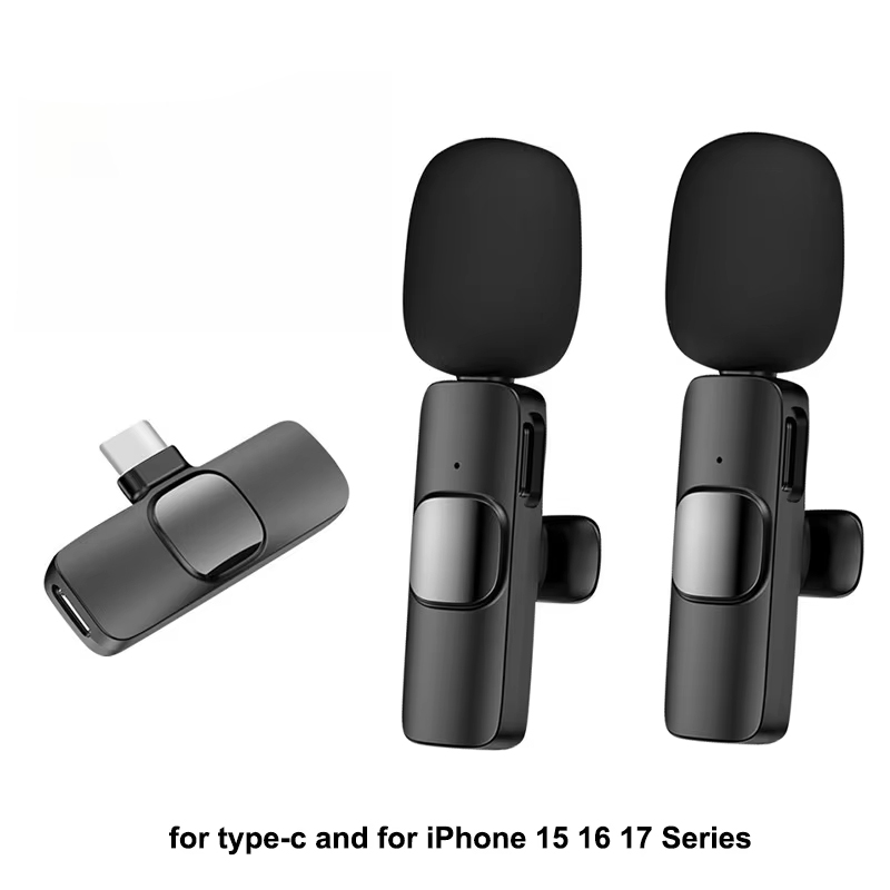 Wireless Mic For Smartphone Video Recording - ميكروفون لافالير لاسلكي للهواتف الذكية من