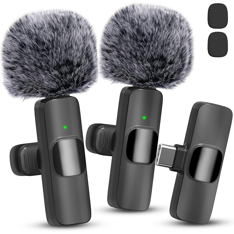 Wireless Mic For Smartphone Video Recording - ميكروفون لافالير لاسلكي صغير للهواتف الذكية