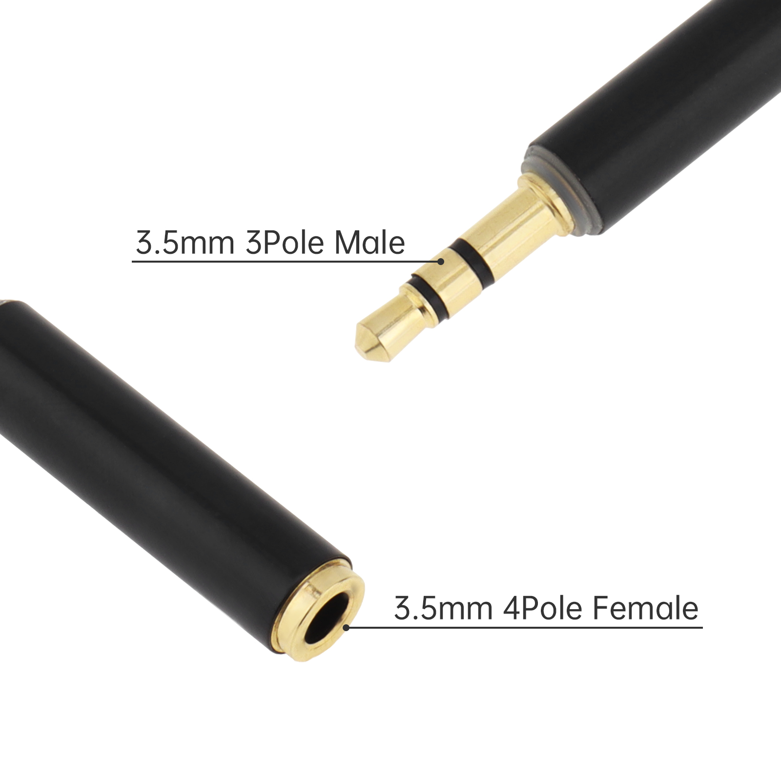 مطلية بالذهب 3.5 مللي متر محول - مراجعة 3.5Mm Trs To Trrs Adapter Audio Cable وسعره