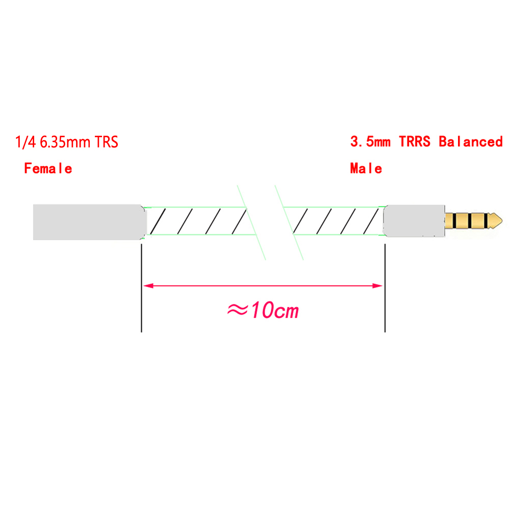 TOP-HiFi UPOCC-مفرد كريستال مط - مراجعة 3.5Mm Trs To Trrs Adapter Audio Cable وسعره