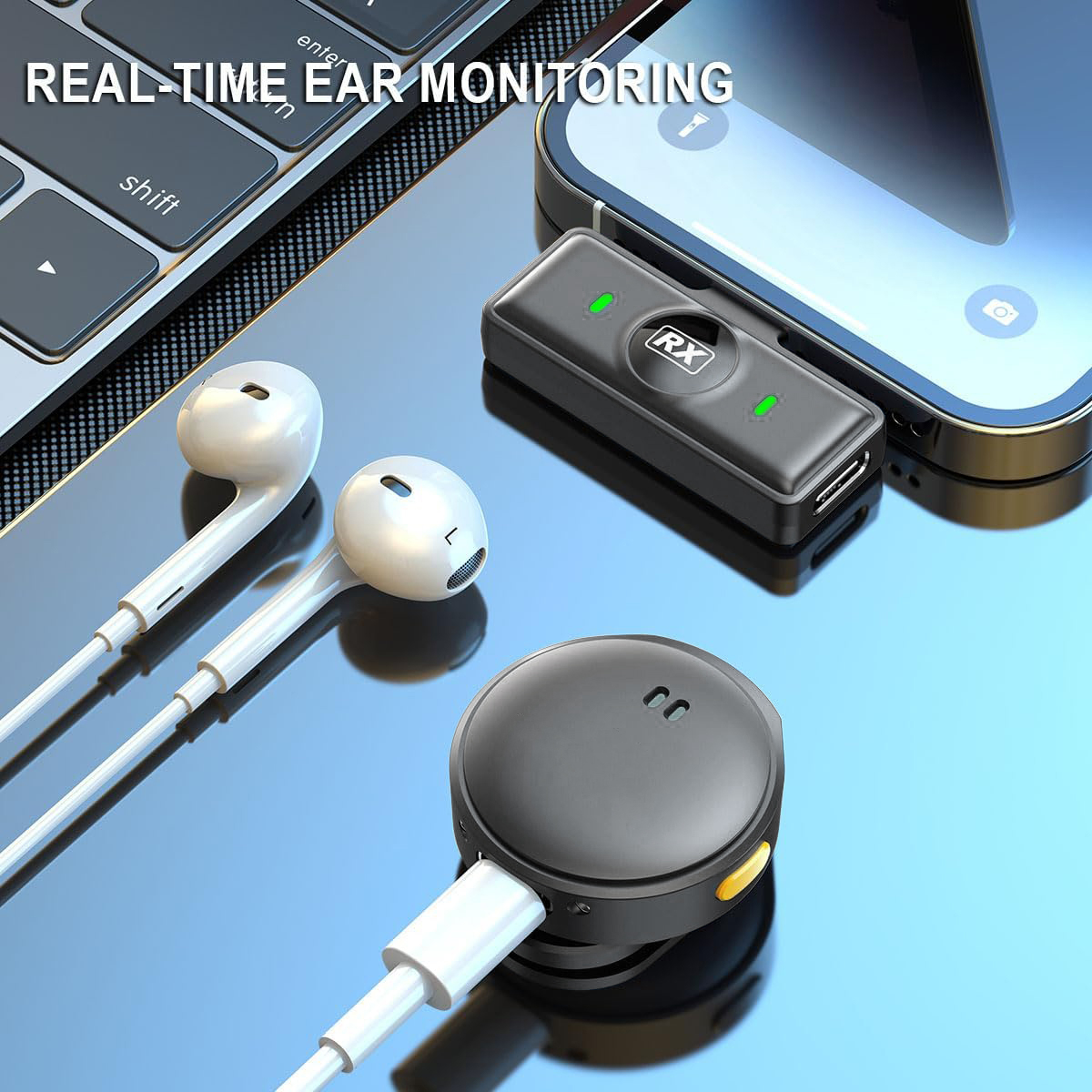 ميكروفون لاسلكي (2 TX + 1 RX + - مراجعة Charging Case For Wireless Microphones وسعره