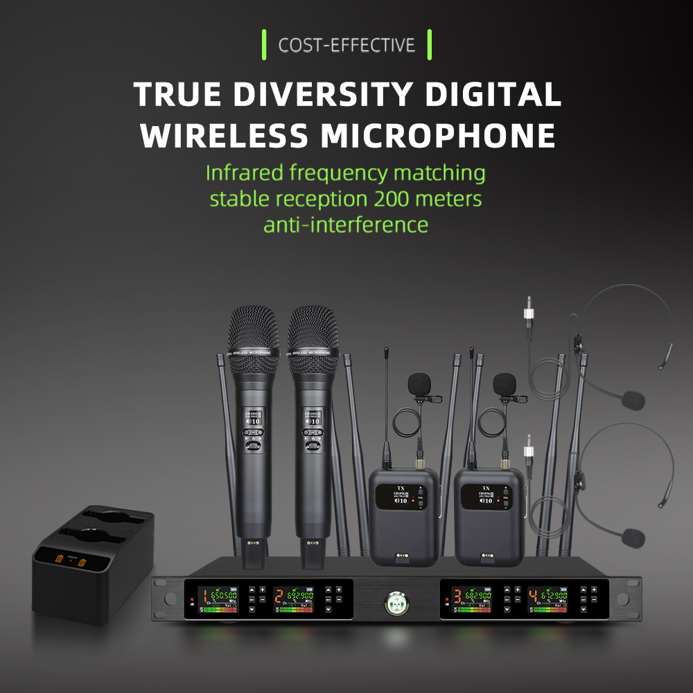 نظام ميكروفون لاسلكي UHF ذاتي  - مراجعة Dual Channel Wireless Lapel Mic System وسعره