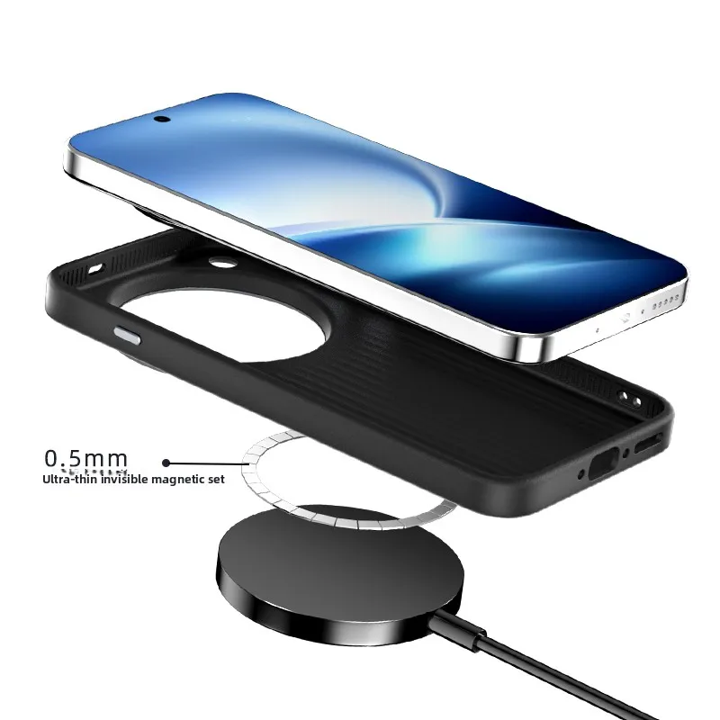 غطاء هاتف بنقشة ألياف الكربون  - مراجعة Charging Case For Wireless Microphones وسعره