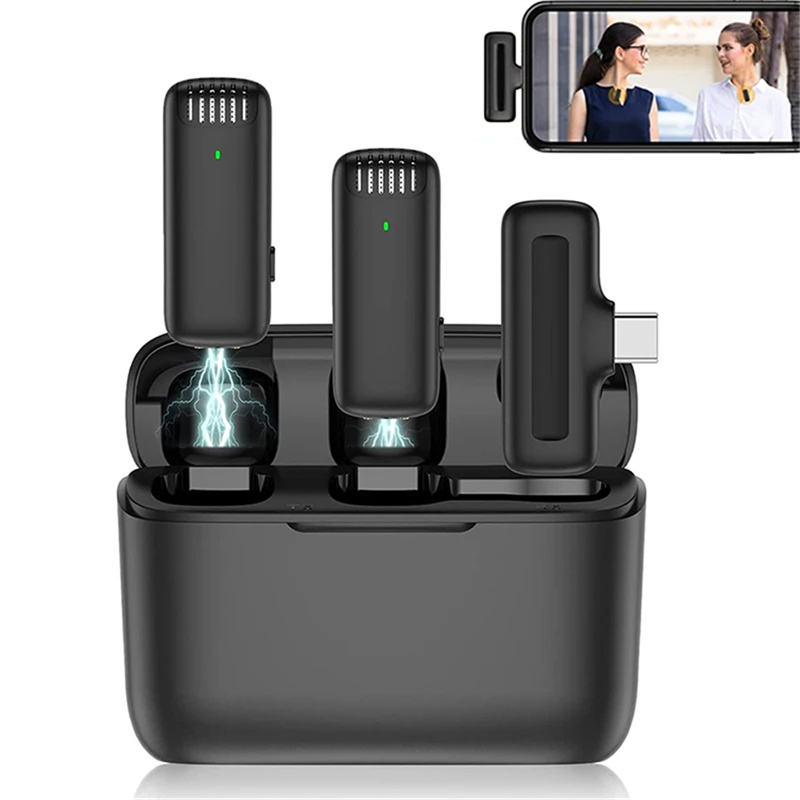VBNBV ميكروفون لاسلكي صغير Lav - مراجعة Wireless Mic For Smartphone Video Recording وسعره