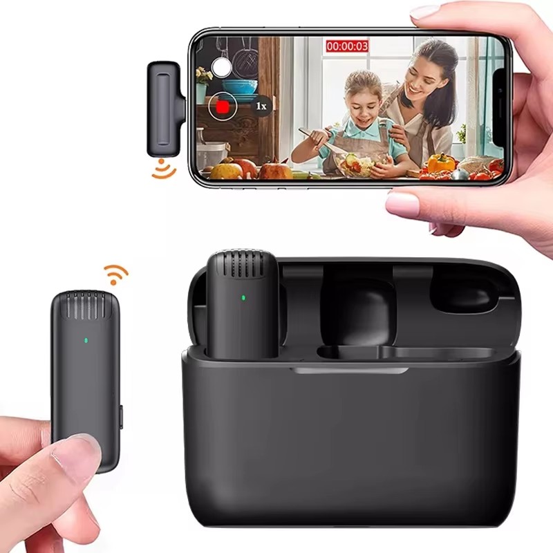VBNBV ميكروفون لاسلكي صغير Lav - مراجعة Wireless Mic For Smartphone Video Recording وسعره