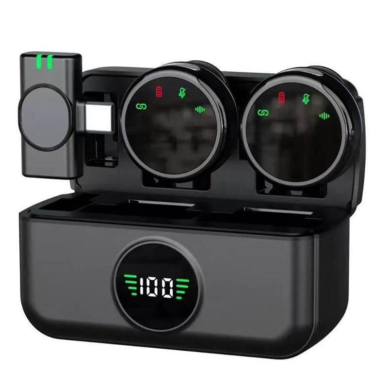 ميكروفون لافالير لاسلكي S5 لتس - مراجعة Magnetic Lavalier Microphone Clip On وسعره