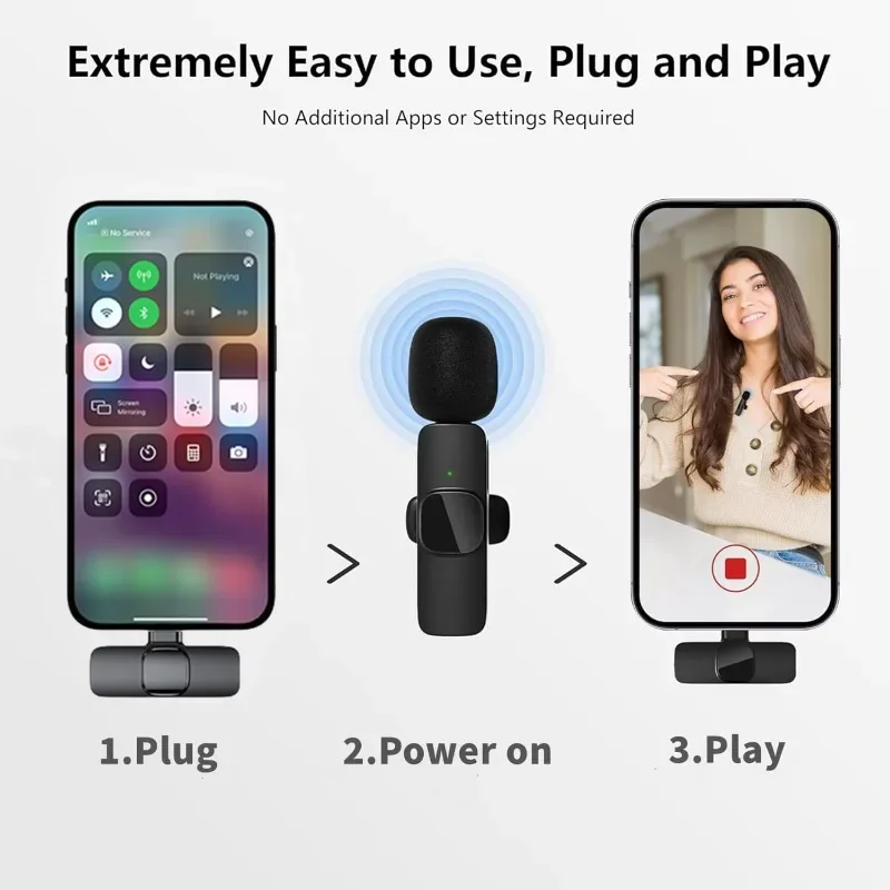 ميكروفون لافالير لاسلكي صغير ل - مراجعة Wireless Mic For Smartphone Video Recording وسعره