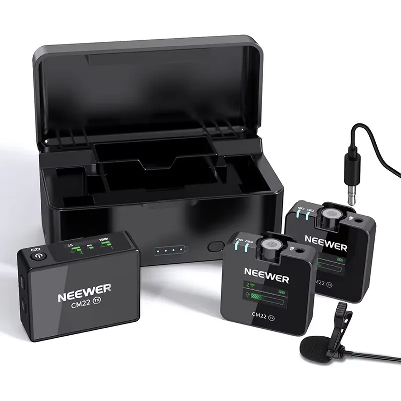 ميكروفون لافالير لاسلكي من نيو - مراجعة Charging Case For Wireless Microphones وسعره