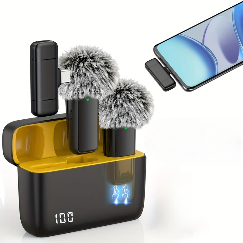علبة شحن قابلة لإعادة الشحن، ن - مراجعة Smart Noise Reduction Lapel Microphone وسعره