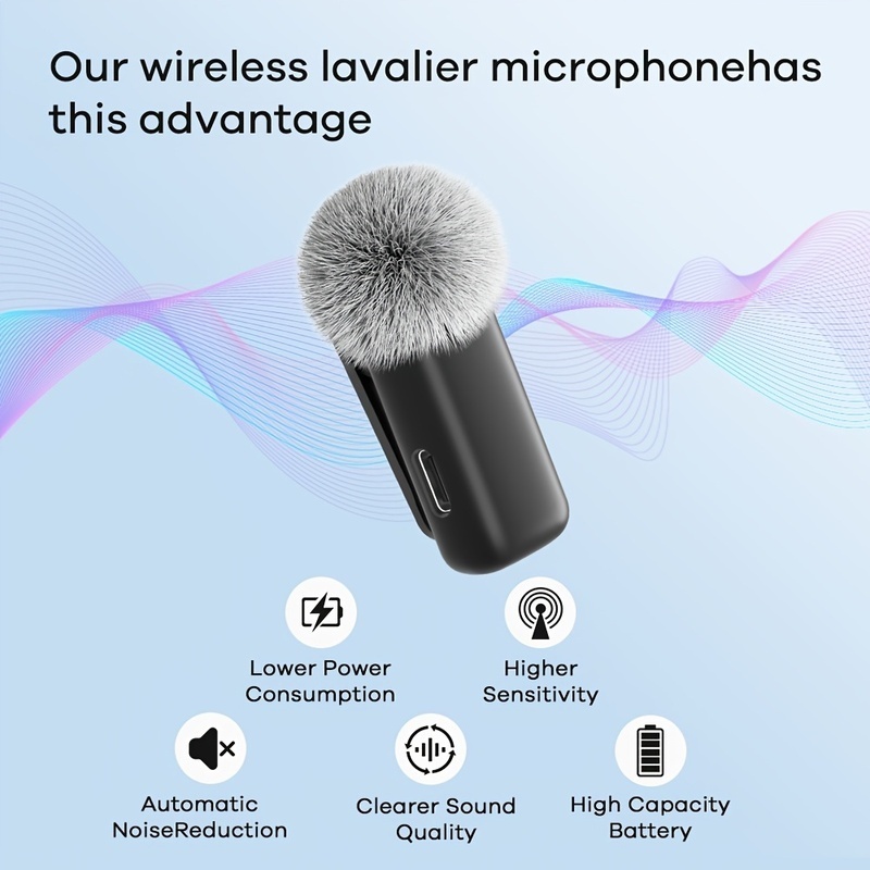 علبة شحن قابلة لإعادة الشحن، ن - مراجعة Smart Noise Reduction Lapel Microphone وسعره