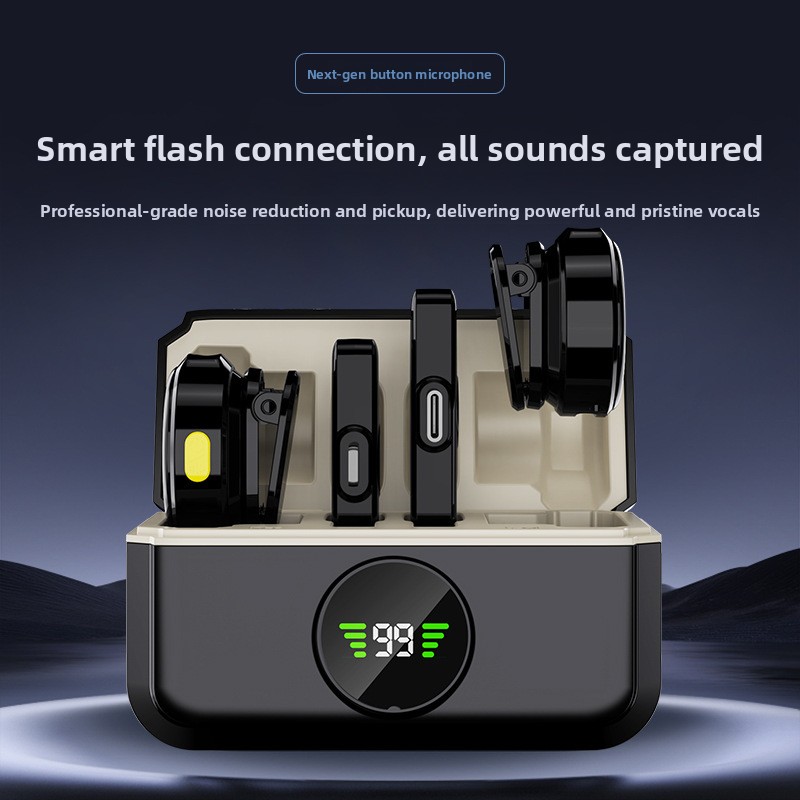 ميكروفون لافالير مغناطيسي Q83  - مراجعة Wireless Lavalier Microphone Type C Lightning وسعره