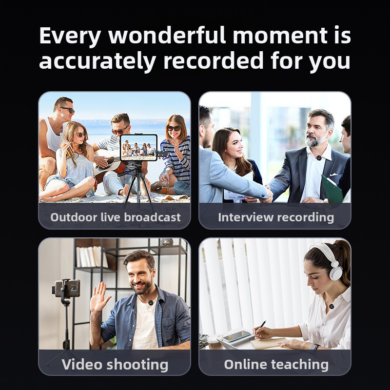 ميكروفون لافالير مغناطيسي Q83  - مراجعة Wireless Lavalier Microphone Type C Lightning وسعره