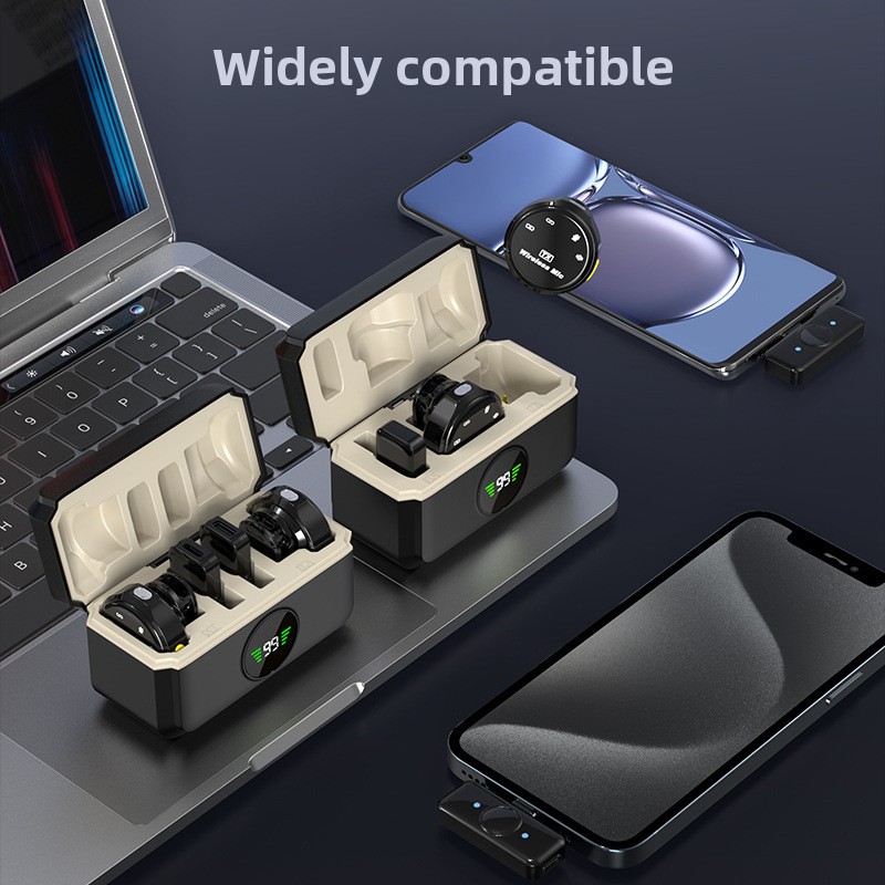 ميكروفون لافالير مغناطيسي Q83  - مراجعة Wireless Lavalier Microphone Type C Lightning وسعره