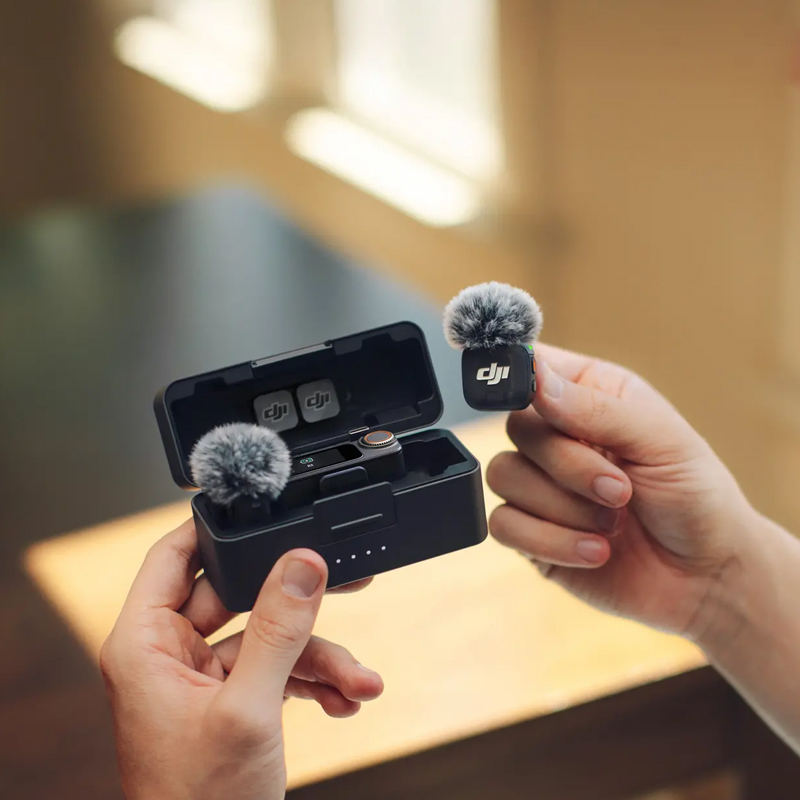 ميكروفون DJI Mic 3 (2 جهاز إرس - مراجعة Charging Case For Wireless Microphones وسعره