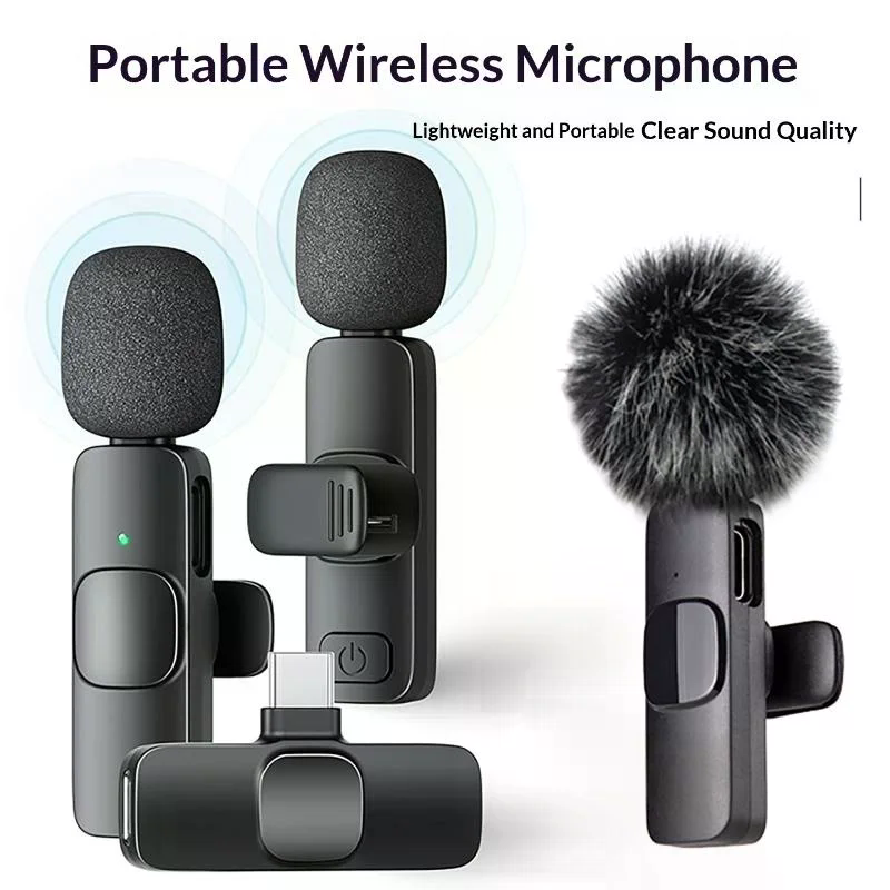 ميكروفون لاسلكي صغير قابل للتث - مراجعة Wireless Mic For Smartphone Video Recording وسعره