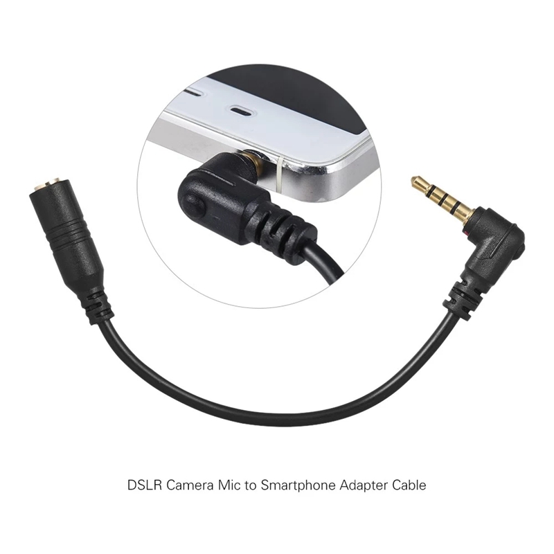 كابل محول ميكروفون بزاوية 90 د - مراجعة 3.5Mm Trs To Trrs Adapter Audio Cable وسعره