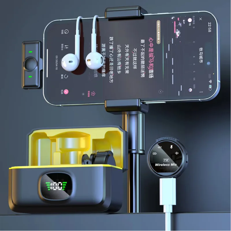 لXiaomi J6 ميكروفون لاسلكي Lav - مراجعة Wireless Lavalier Microphone Type C Lightning وسعره