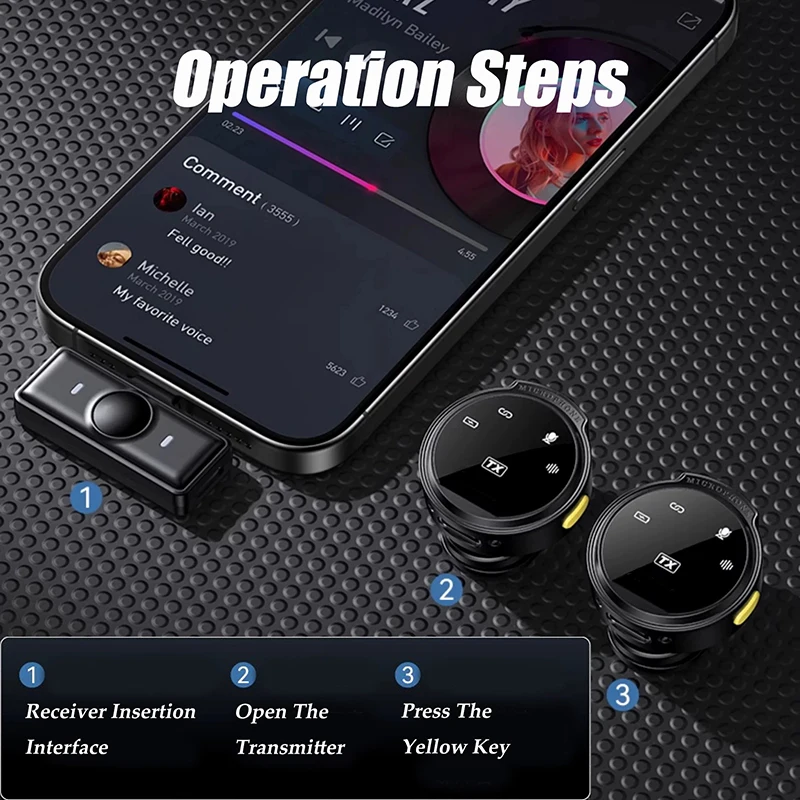 لXiaomi J6 ميكروفون لاسلكي Lav - مراجعة Wireless Lavalier Microphone Type C Lightning وسعره
