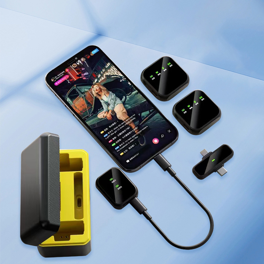 ميكروفون لافالير لاسلكي محمول  - مراجعة Wireless Mic For Smartphone Video Recording وسعره
