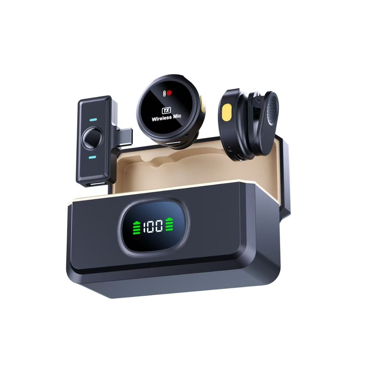 ميكروفون لافالييه لاسلكي مغناط - مراجعة Magnetic Lavalier Microphone Clip On وسعره