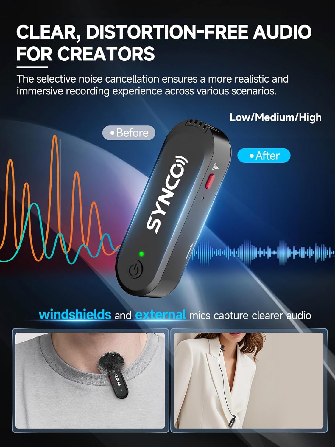 ميكروفون لاسلكي مزدوج SYNCO G3 - مراجعة Wireless Podcast Microphone Dual Mic وسعره