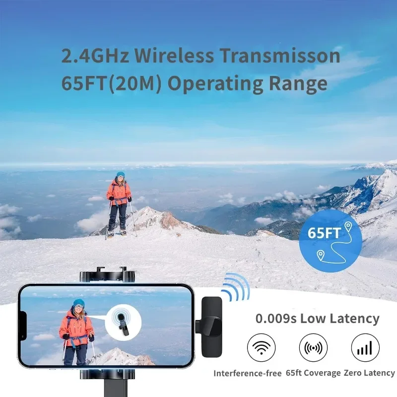 ميكروفون لافالير لاسلكي للهوات - مراجعة Wireless Mic For Smartphone Video Recording وسعره