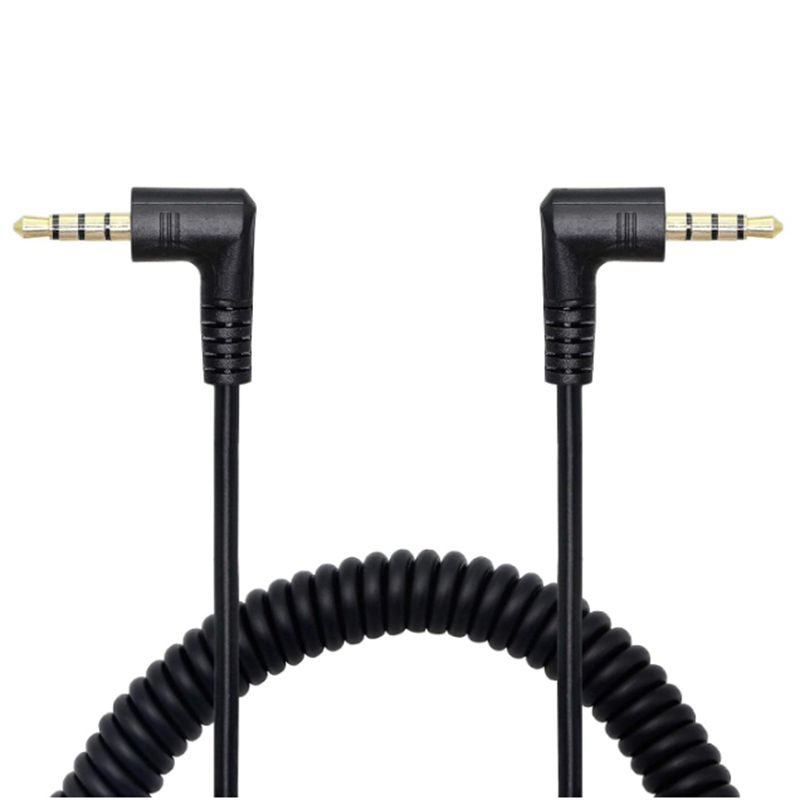 كابل حلزوني مرن بزاوية 90 درجة - مراجعة 3.5Mm Trs To Trrs Adapter Audio Cable وسعره