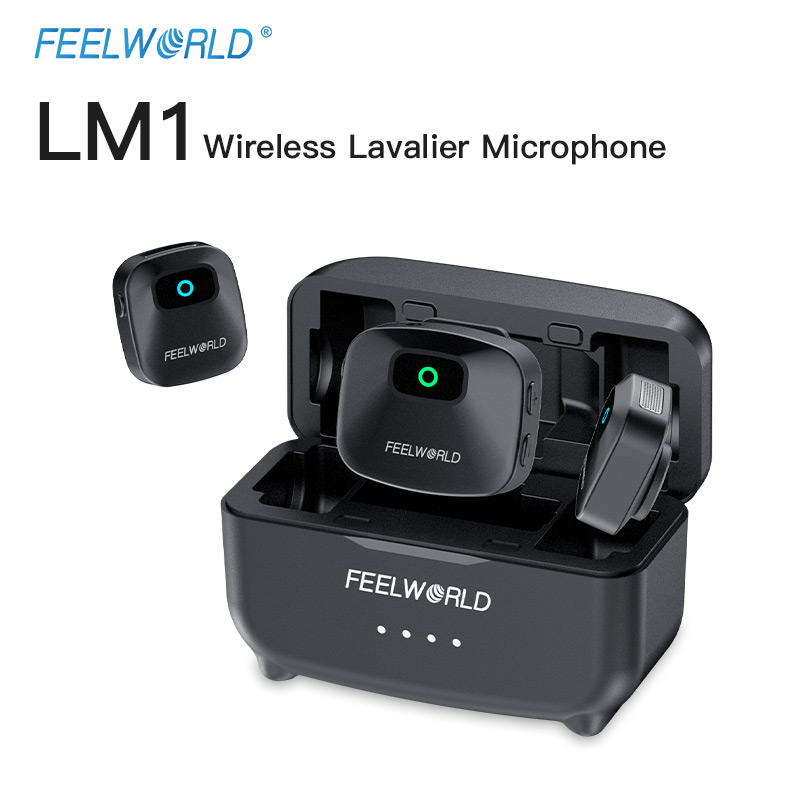 ميكروفون لاسلكي FEELWORLD LM1  - مراجعة Wireless Mic For Smartphone Video Recording وسعره