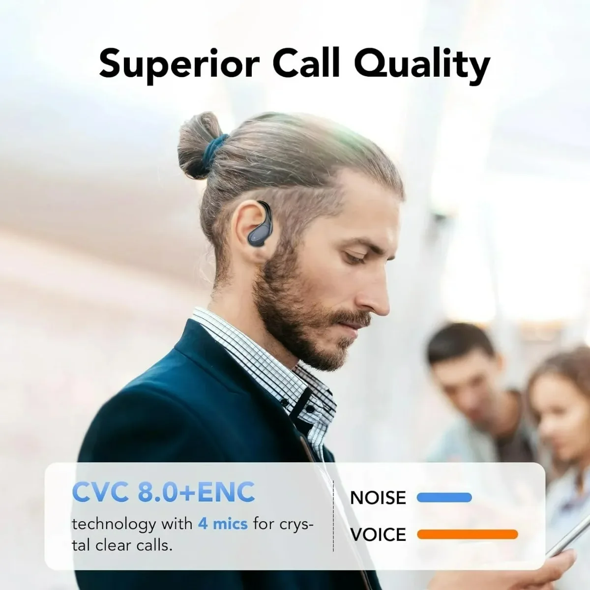 سماعات أذن لاسلكية رياضية QCY  - مراجعة Charging Case For Wireless Microphones وسعره