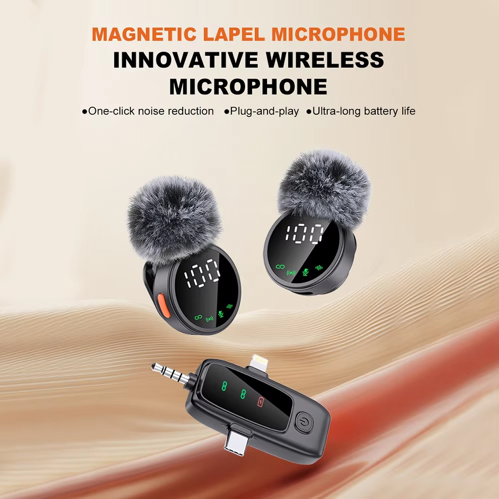 ميكروفون لافالييه لاسلكي صغير  - مراجعة Magnetic Lavalier Microphone Clip On وسعره