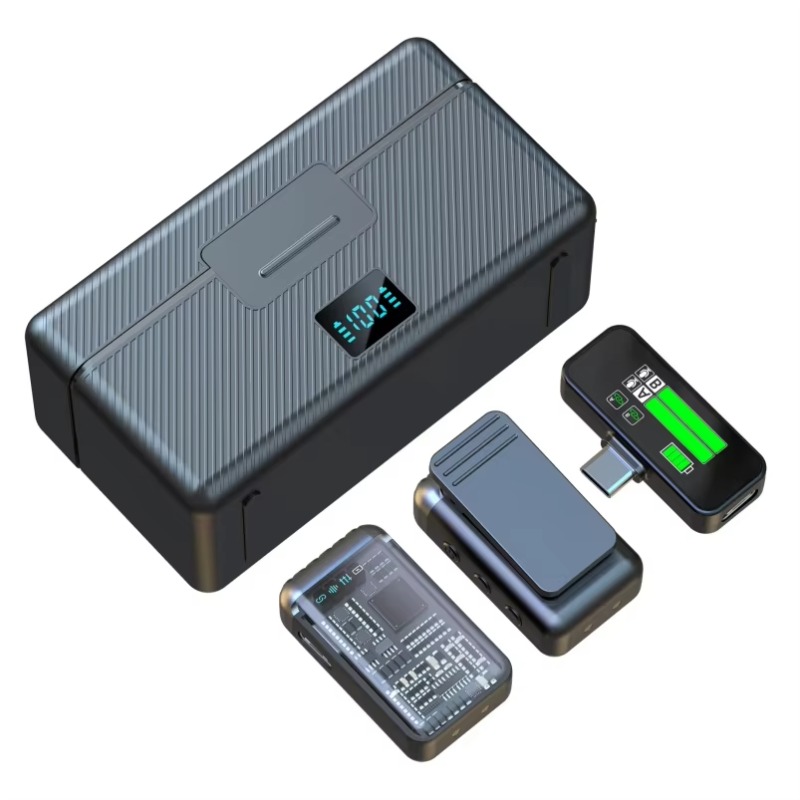 ميكروفون لافالير لاسلكي USB مع - مراجعة Charging Case For Wireless Microphones وسعره