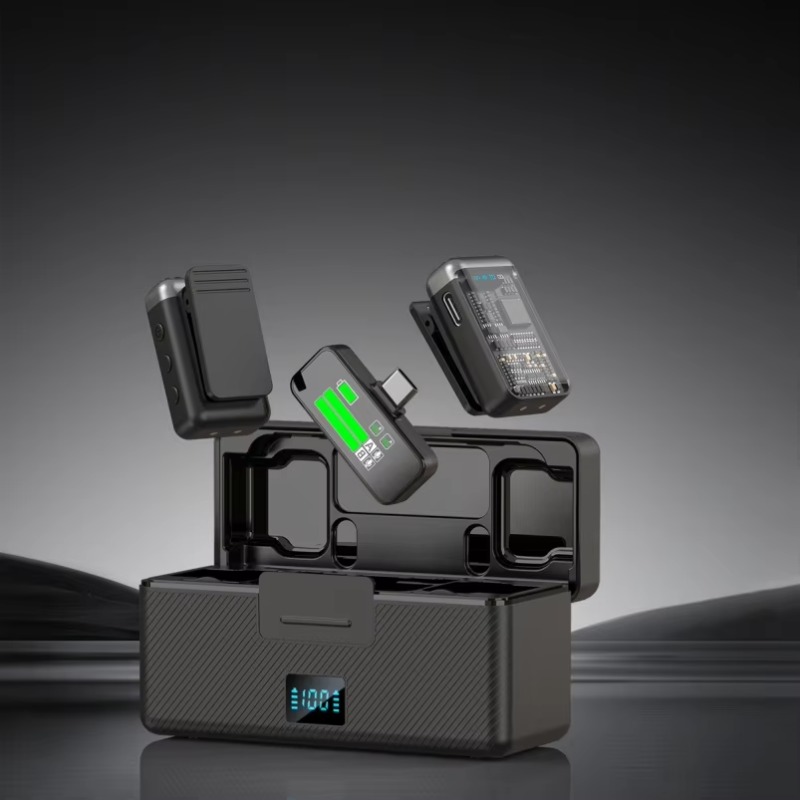 ميكروفون لافالير لاسلكي USB مع - مراجعة Charging Case For Wireless Microphones وسعره