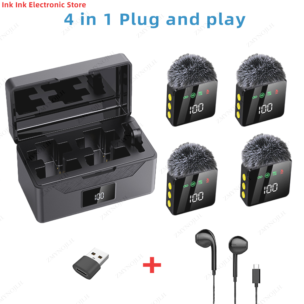 ميكروفون لافالير لاسلكي بلون أ - مراجعة Charging Case For Wireless Microphones وسعره