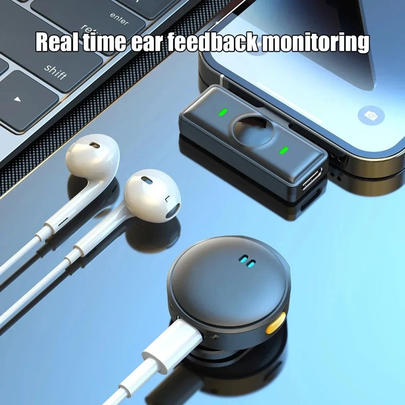 ميكروفون لافالير لاسلكي مغناطي - مراجعة Magnetic Lavalier Microphone Clip On وسعره