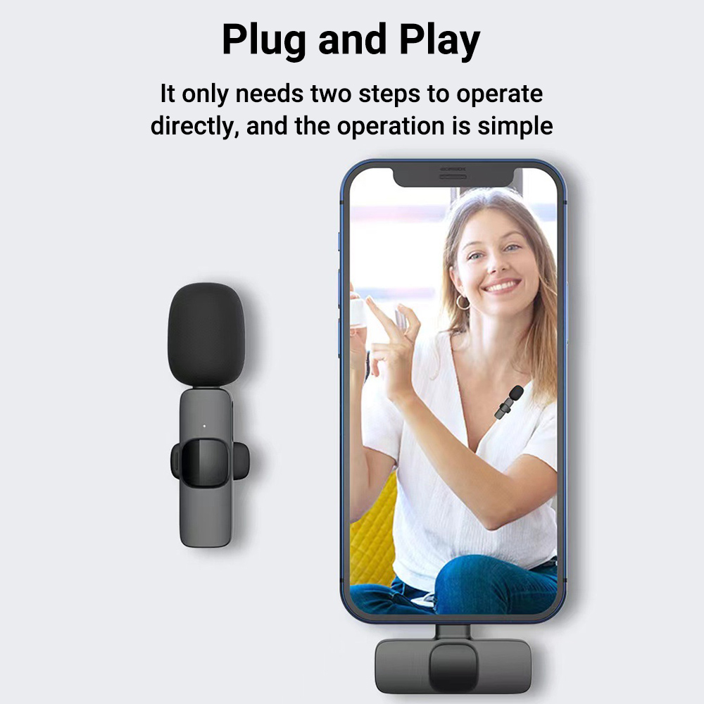 ميكروفون لافالير لاسلكي للهوات - مراجعة Wireless Mic For Smartphone Video Recording وسعره